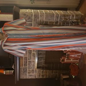 Belted stripped maxi.